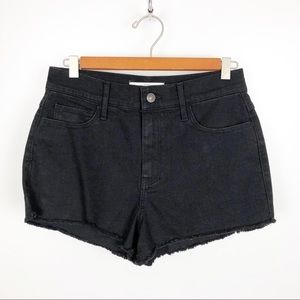 Abercrombie & Fitch Black Denim Cut Off Shorts‎